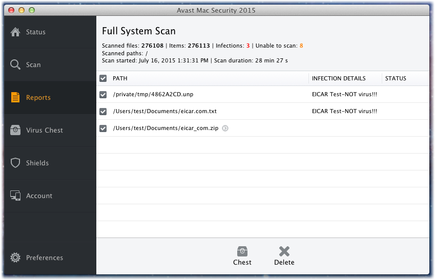 avast security for mac full systems scan